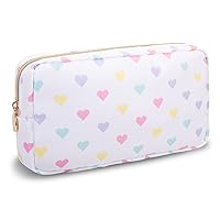 Vista 60 de Estuche pequeño para lápices y maquillaje para bolso, lindo estuche de lápices, bolsa de pinceles de maquillaje de nylon con cremallera, estuche