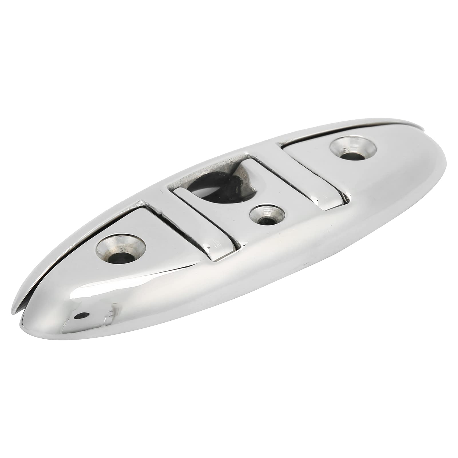 equlup Boat Folding Cleat 316 Stainless Steel Marine Grade Marine Flip Up Dock Cleat 5in 6in Marine Dock Cleat Folding Boat Cleat for Boat Kayak (5 Inch)