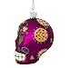 Kurt Adler NB1130 Noble Gems Glass Skull Ornament Set of 3