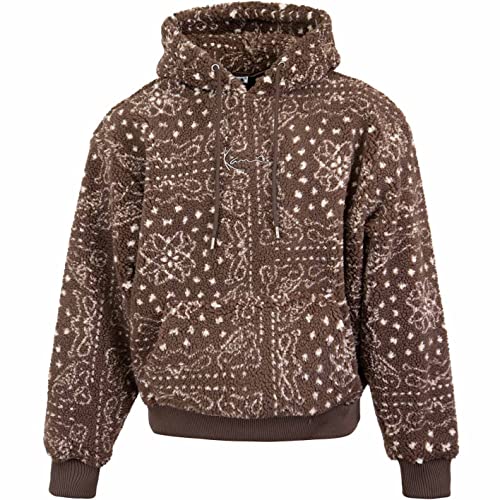 Karl Kani Metal Signature Paisley Teddy Hoody (S, Brown)