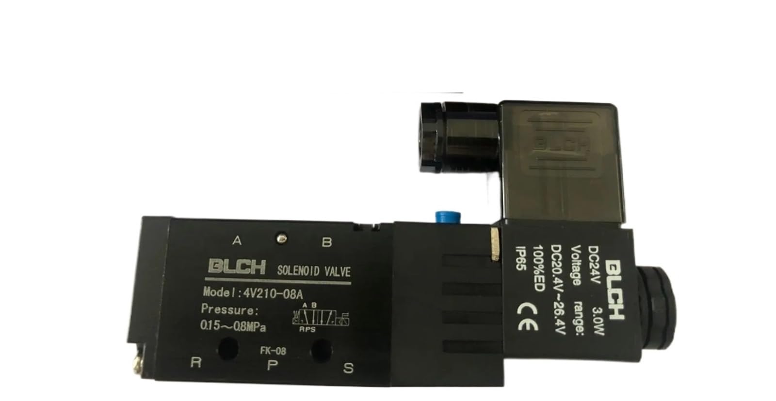 Électrovannes d'air noires 4V210-08 distributeur pneumatique 1/4 2 positions 12V