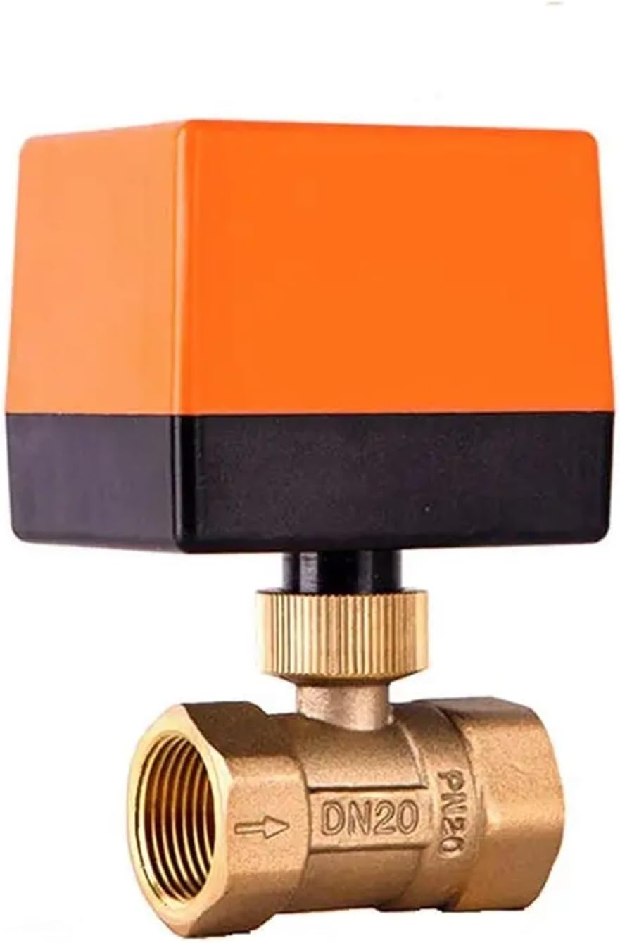3/4" Motorized 2-Way Ball Valve 220V 12V 24V Brass Electric Ball Valve 3-Wire 2 Point Control(220VAC)