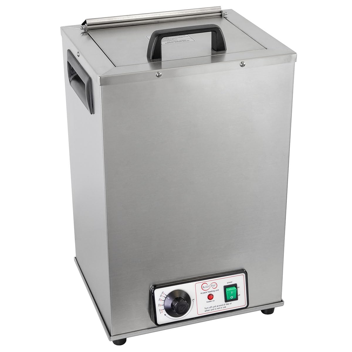 Relief Pak Heating Unit with Metal Top, 4-Pack Capacity, Stationary, 110V