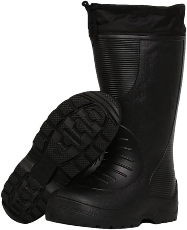 Men's Winter Shoes Long Waterproof Snow Boots Rubber Rianboots Plus fleece Warm Rain Boots Lightweight Non-Slip Shoes