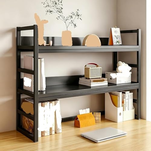 Desktop Organizer Shelf Layering Computer Bookshelf Multipurpose Desk Hutch Storage...