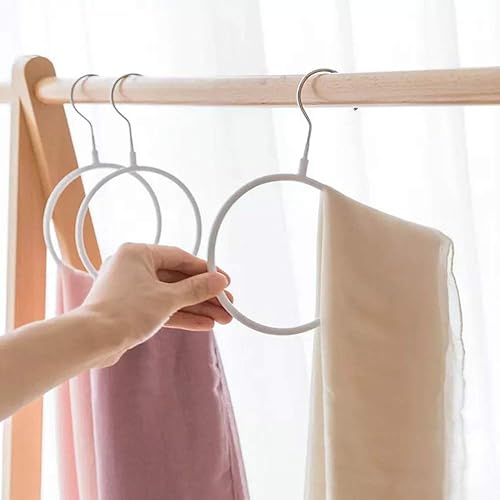 Miniatura 4 de Organizador de ganchos para cinturónbufanda para armario, 8 piezas antideslizantes grandes para bufandas, exhibición de chales de invierno,