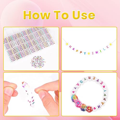 DTYDECLE 1400pcs Colorful Letter Beads Kits - Image 3