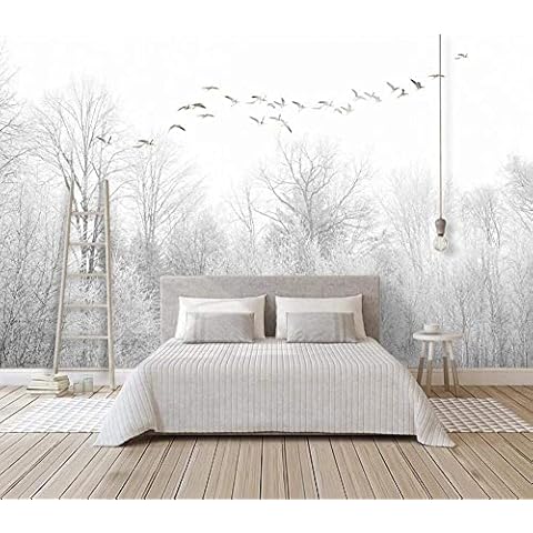LIWALLPAPER Papel Pintado 3D Aves Bosque Nublado Cover