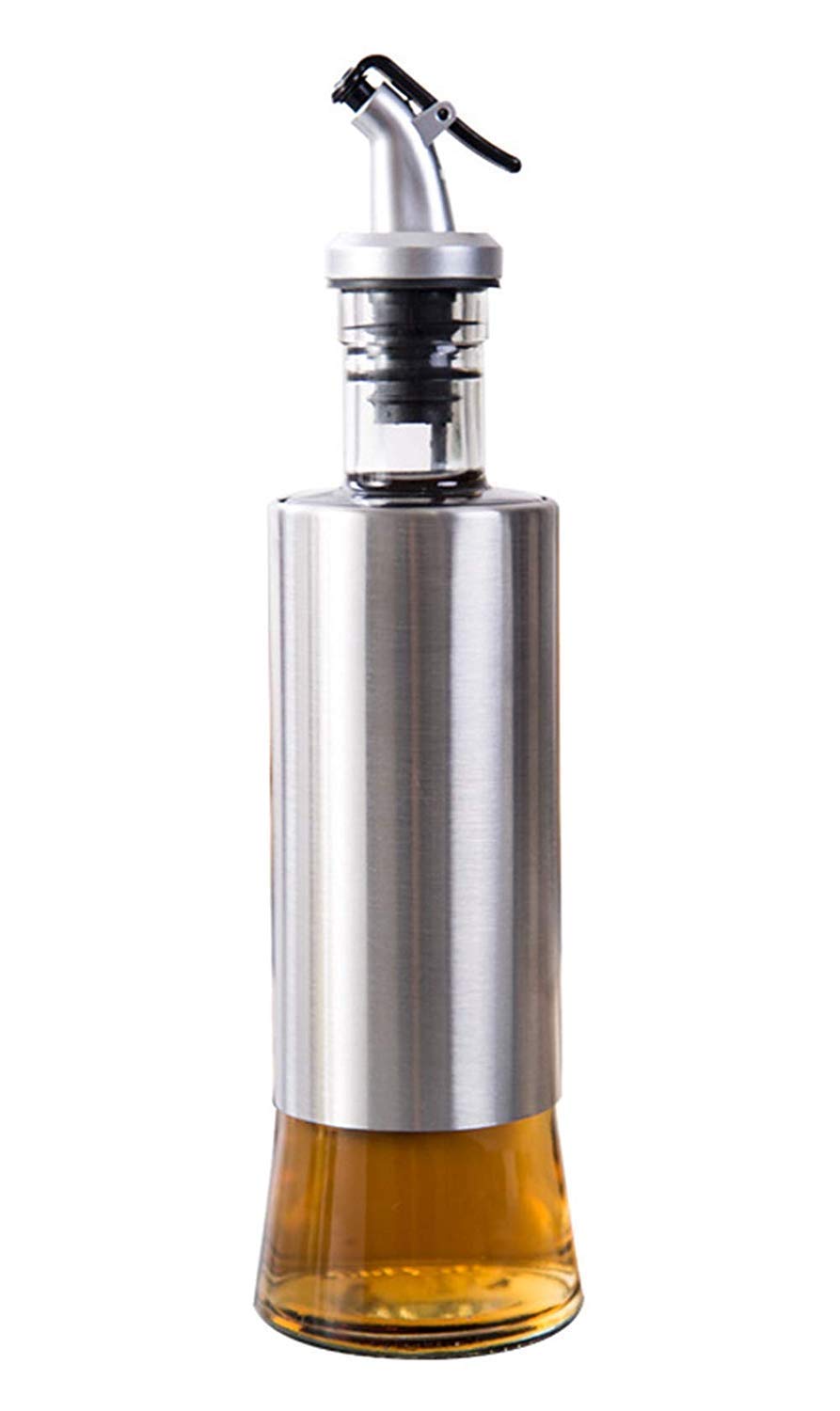 Baskety Glass Oil Dispenser with Steel Cover Seasoning Bottle/Glass Oil Bottle Leakproof Oiler Tank Household Stainless Steel Condiment Dispenser Steel 500ml (1) (B07MXB79FS) Amazon Price History, Amazon Price Tracker