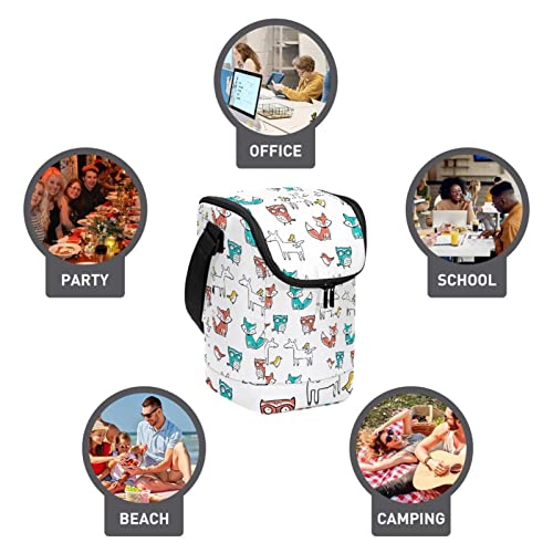 Bolsa de almuerzo reutilizable térmica para evitar comida caliente en excursiones infantiles 4