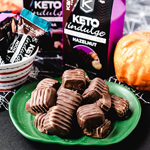 KetoLogic Keto Indulge Sugar Free Chocolate: Keto Chocolate Candy - Low Carb, Dark Chocolate with No Artificial Sweeteners & No Added Sugar - All Natural, Non GMO, Keto Sweets - Mocha (12 Serve)