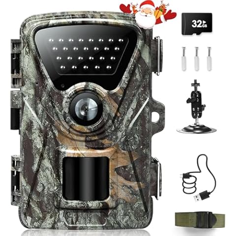 MAXDONE Trail Camera Hunting Camera Game - 1520P 28MP Trail Camera with Night Vision Motion Activated Waterproof IP66 Trail Cam 0.2s Trigger Time with 850nm Game Cameras and 2” LCD Wildlife Camera Cover