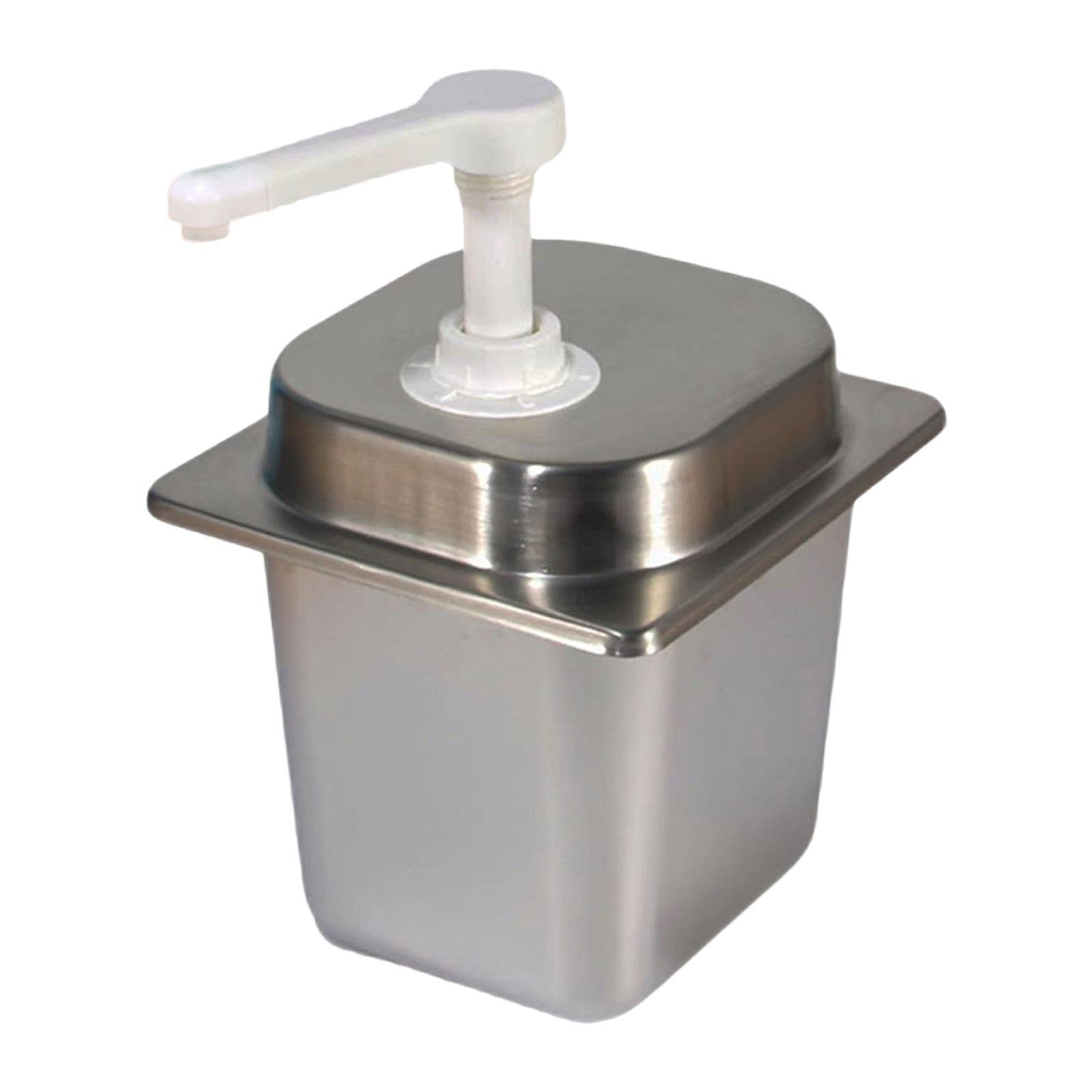 Pompa erogatrice di senza sforzo, controllo manuale, adatta per, cuochi casalinghi e amanti del cibo, capacità 2,3 l, erogatore di sciroppo per, Argento, 10 cc