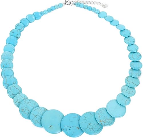 Gargantilla redonda bohemia colorida con chip vintage, ajustable, collares gruesos, collar étnico geométrico para mujeres y hombres, regalos de