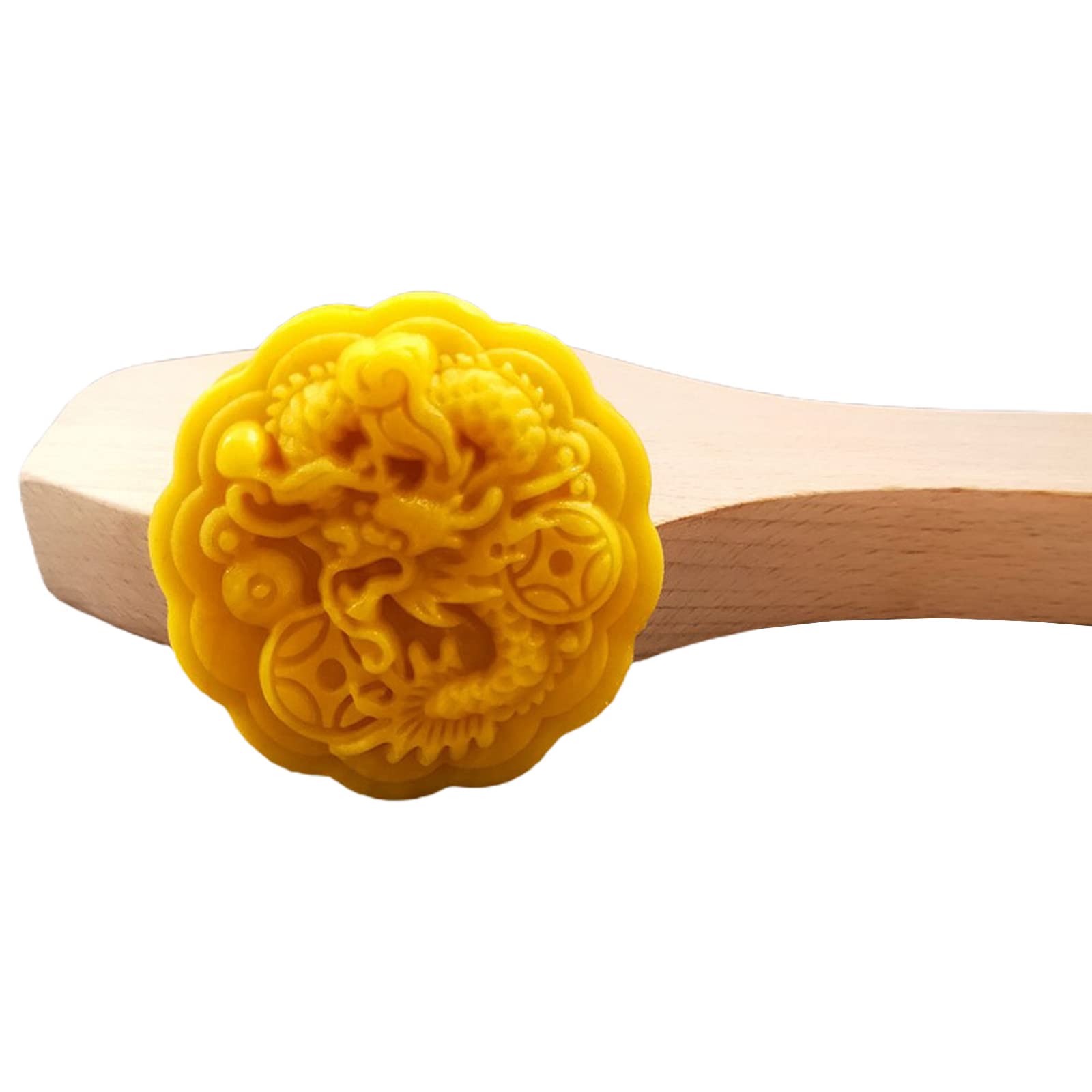 sodeber Wooden Stamps Hand Press Pastry Decorating Gadgets for Mid-Autumn Festival Wood Pastry Molds for Baking