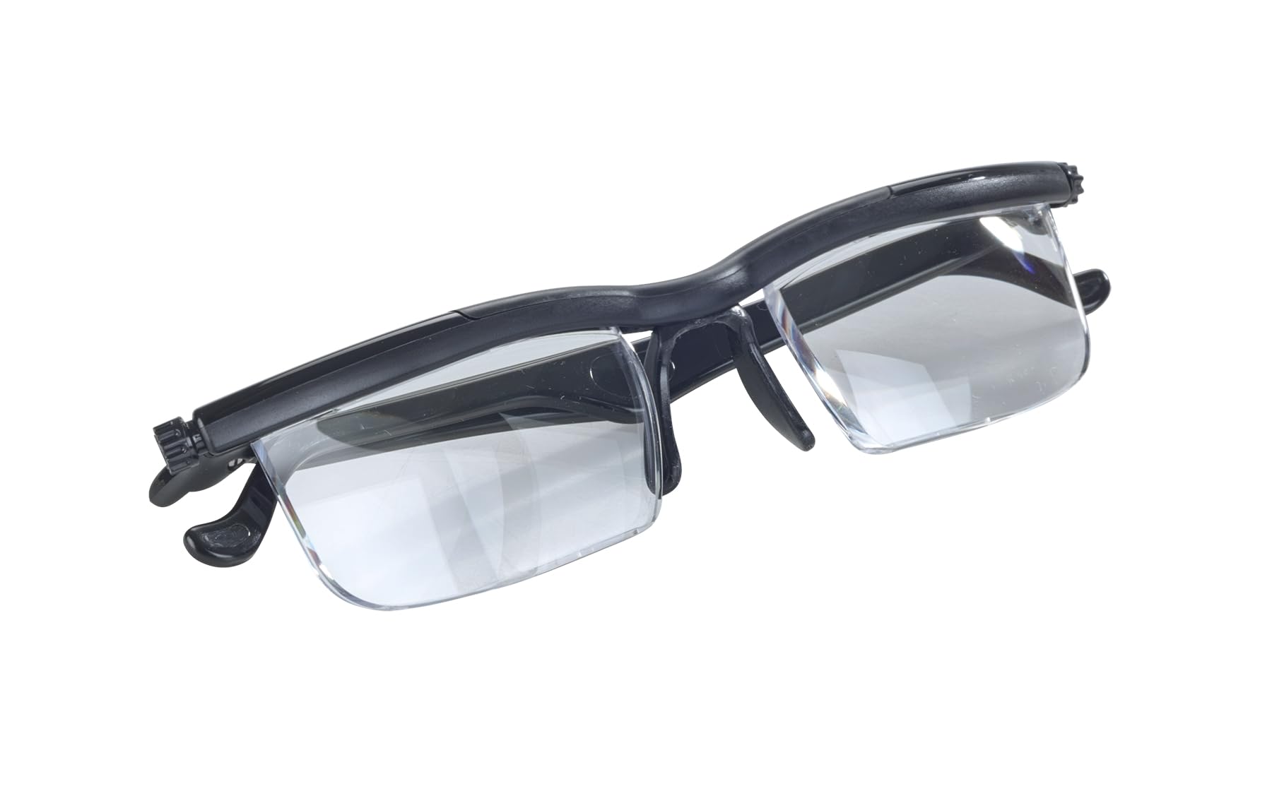 Maximex Seeplus Zoom Lesebrille, Brille mit 2,8-facher Vergrößerung, von +0,5 bis +4 Dioptrien, Schwarz