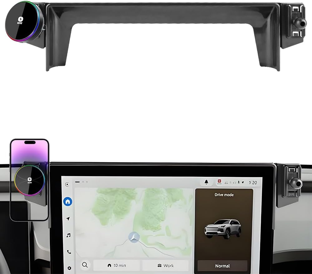 Qi2.2 Max 25W Fast Wireless Car Charger Phone Holder for 2026 Toyota RAV4 [only for 12.9-inch Touchscreen]Auto Accessories Magnetic Cellphone Mount Compatible with MagSafe Screen Charging Stand