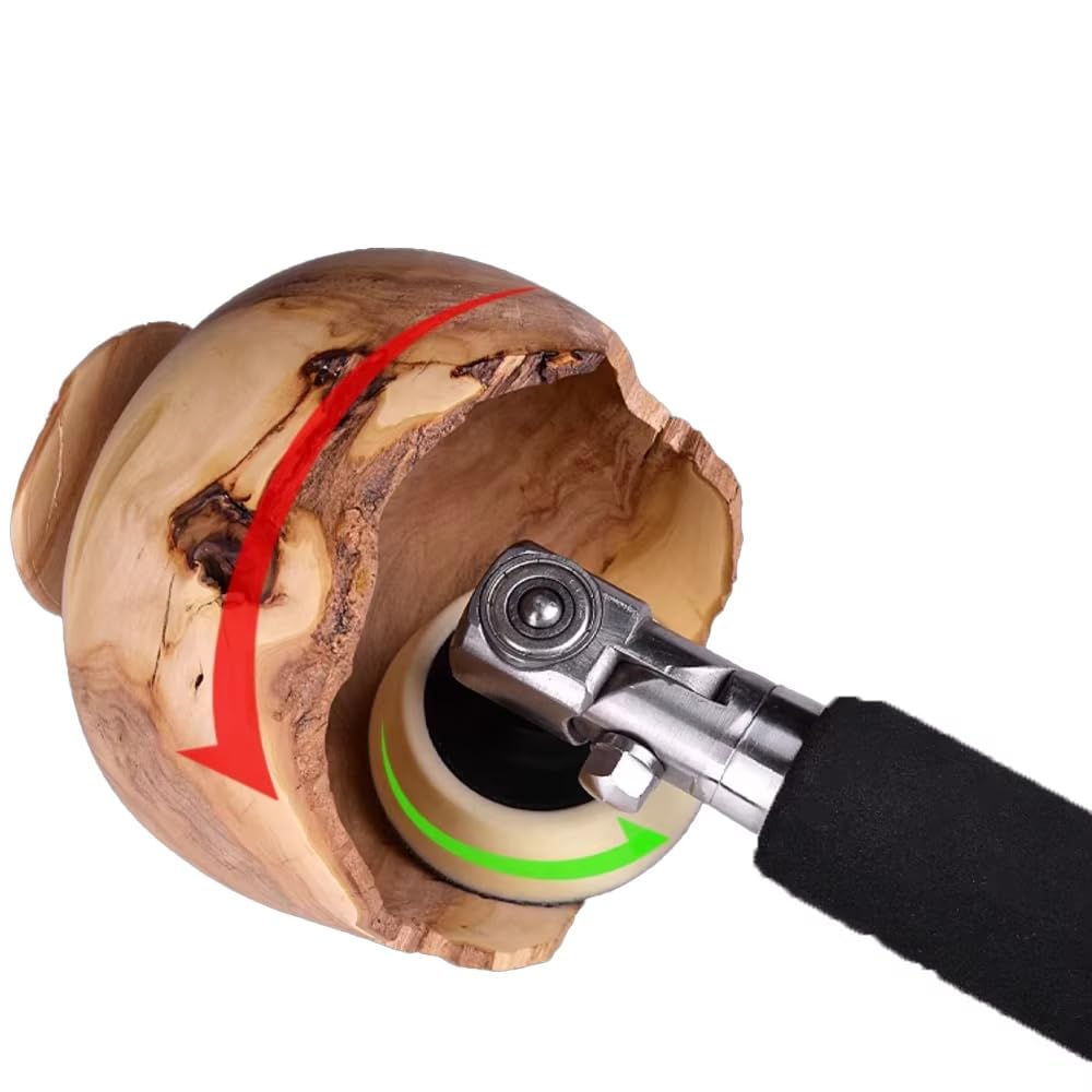 Lijadora de Madera Universal de Mano, Accesorios de Torno para Carpintería de ángulo Ajustable, Herramienta de Pulido Manual