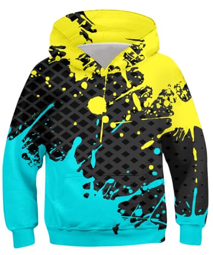 Image of Lovekider Boys Hoodies Sweatshirt Cool 3D Print Pullover with Big Pocket for Kids Fashion Warm Winter 6-16 Years