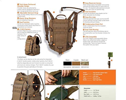 Source Tactical Gear Rider Low Profile Hydration System (Coyote, 3-litres)