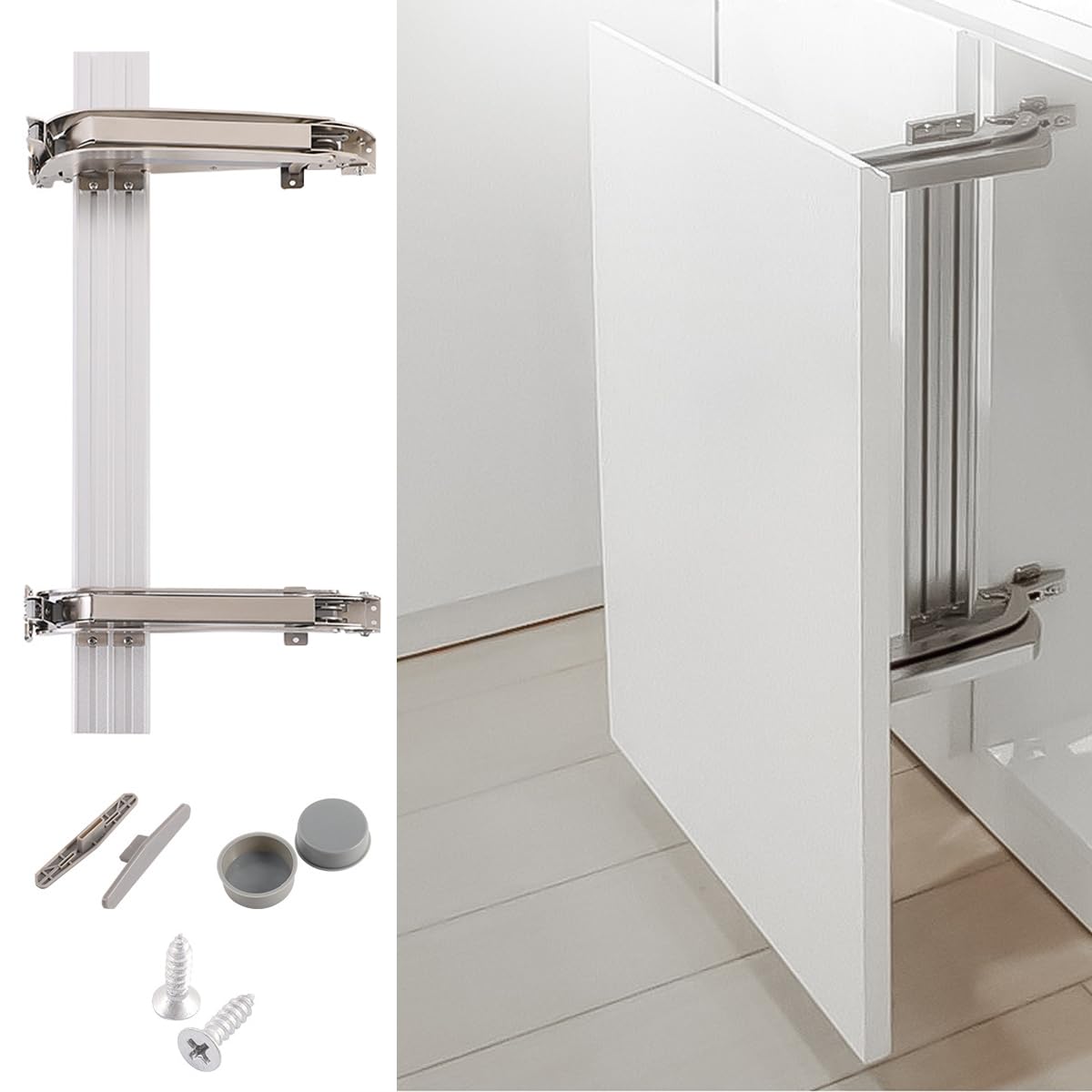 HOWHY Lateral Opening Door Hinge Set, LoadBearing 15.4lb Heavy Duty