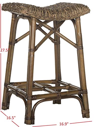 Butaco Safavieh Home Collection Ramiro en mimbre natural marrón miniatura 3