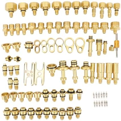 77 Pcs Auto Air Conditioning Leak Detector Kit, AC Detector Tester, AC Leak Detection Tools, AC Compressor Detection Repair Tool Kit for Car