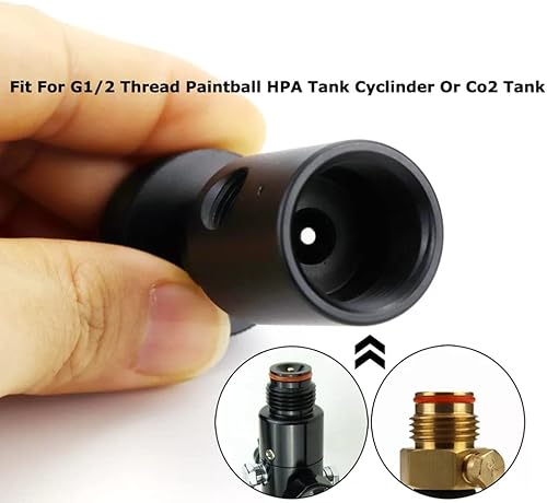 Miniatura 26 de Adaptador universal de llenado de CO2 Paintball Estación de llenado de aire comprimido Encendido/Apagado ASA Tipo-1,Tipo 2,Tipo 3,Tipo 6