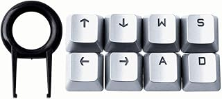 FPS & MOBA Gaming Keycaps for Cherry MX Razer&Corsair&HyperX&Logitech G610 G710 Gaming Mechanical Keyboard (Silver-WASD↑↓←→)