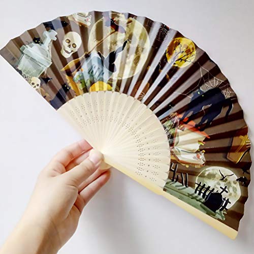 NUOBESTY 5 PeÃ§as de Ventiladores de Papel Do Dia Das Bruxas Ventilador DobrÃ¡vel DecoraÃ§Ãµes para