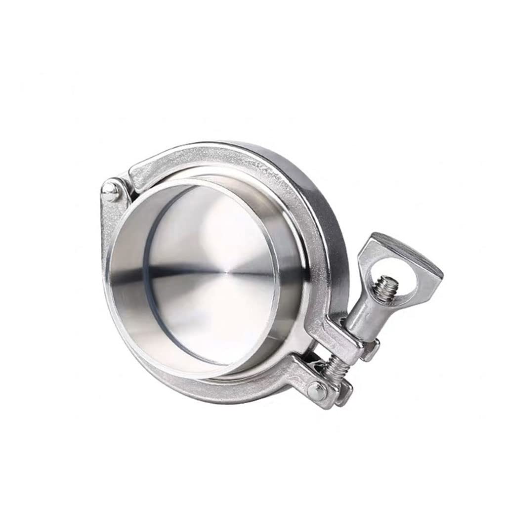 Raccordo a morsetto in acciaio inossidabile, Tappo terminale con ghiera saldata a tre morsetti in acciaio inossidabile 304 diametro esterno del tubo 19-168 mm 4 pezzi(89mm x Ferrule 106)