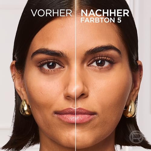 L'Oréal Paris, True Match Hyaluron Tinted Balm, Getönte Pflege & Foundation mit Hyaluronsäure, Make-up für 12H Feuchtigkeit & Glow, 80% Hautpflege-Formel, 5 Medium 6