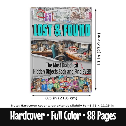 Image of Lost And Found: The Most Diabolical Hidden Objects Seek and Find EVER! - Adult Level, Super Hard Hidden Pictures Activity Book with Fun, Challenging, and Stress-Relief Visual Puzzles