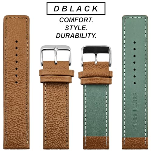 Image of DBLACK ''ZOLO'' Premium Leather Watch Strap, Pebble Pattern Design Watch Belt / / For 20mm, 22mm, or 24mm Boxy Finish Watch Band (Choose Your Size & Color)