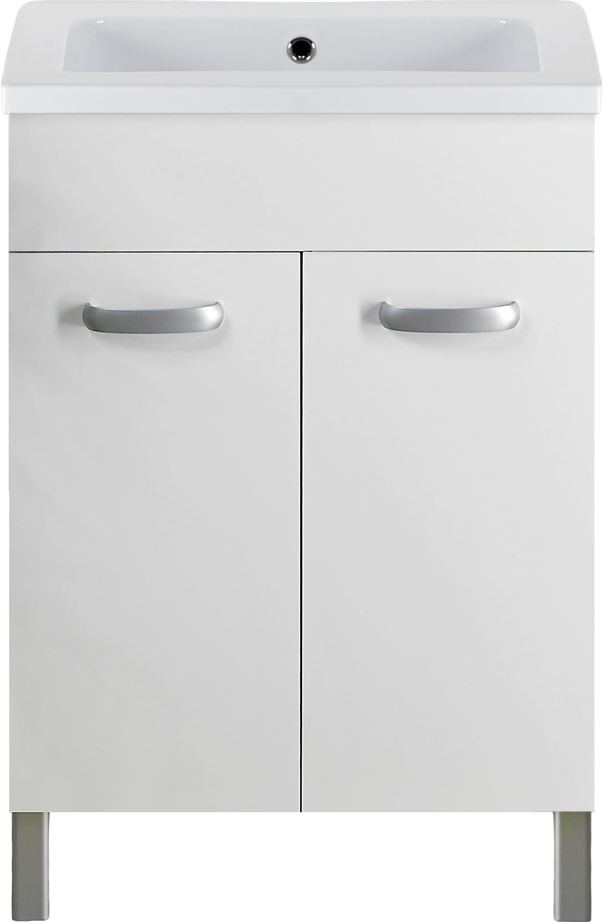 Ceramcia Tuscia Mobile LAVATOIO Ceramica 60 x 51 x H 88 YORK Design Bianco Antigraffio con Vasca Profonda 25,5 cm (NO Foro Rubinetto)