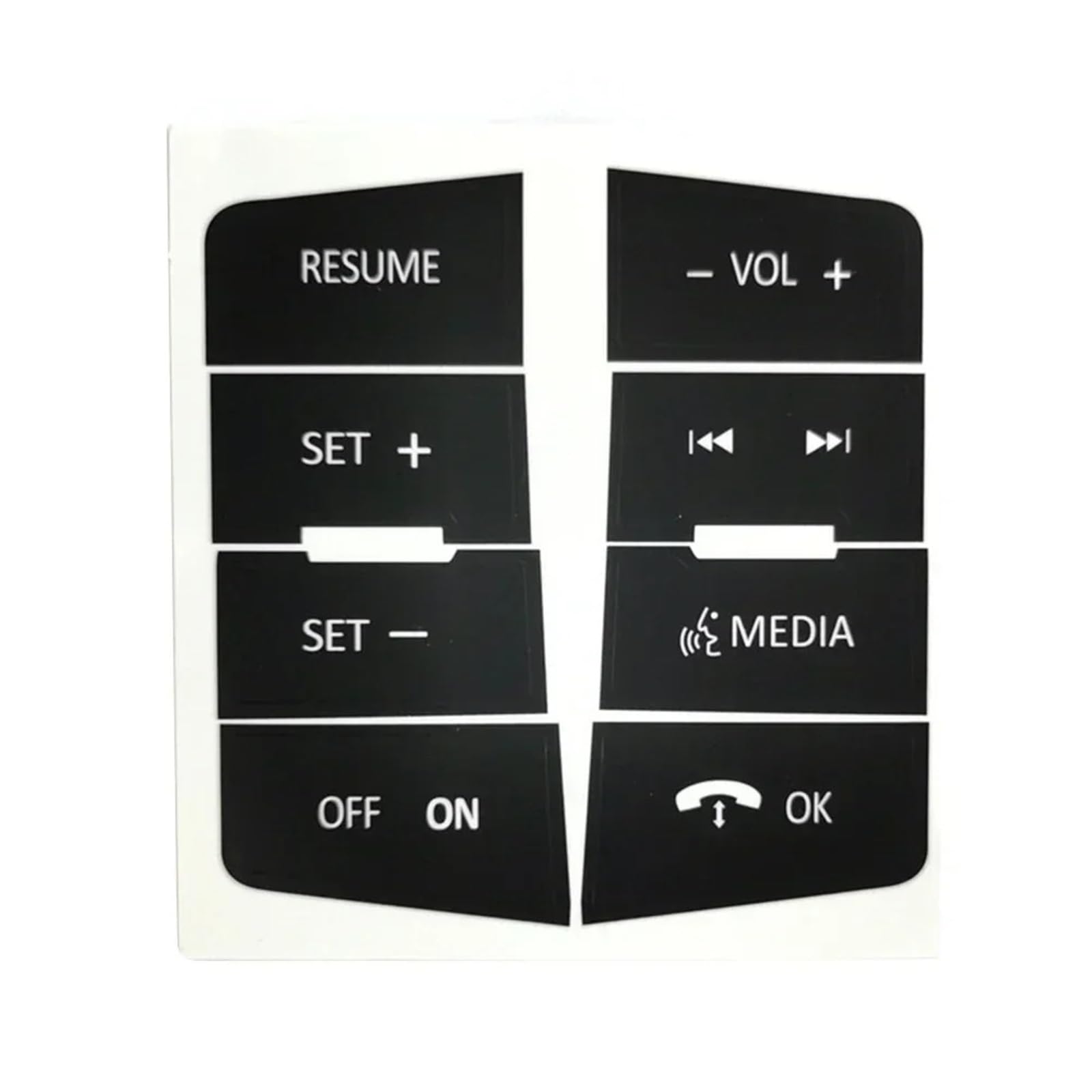 Dash Button Stickers Compatible with for Focus 2008 2009 2010 1pc Steering Wheel Button Repair Decals Stickers Trim with
