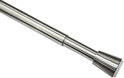 GARDINIA Spannstange, Ausziehbar, Gardinenstange ohne Bohren und Schrauben, Edelstahl, Ø 23/26 mm, Länge 90 - 140 cm