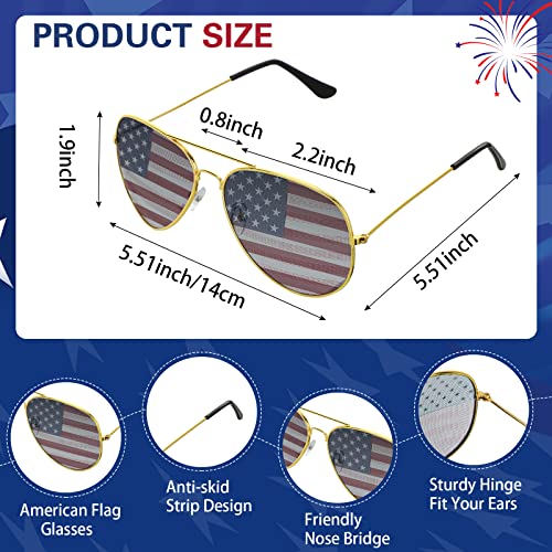 Mepase 12 Pack Mens Women American Flag Sunglasses USA Flag Glasses for 4th of July for Independence Day Patriotic Decoration2