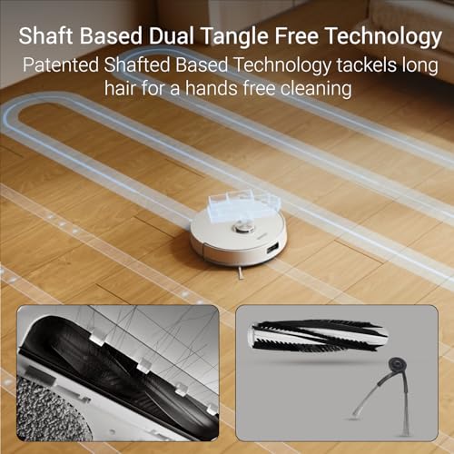 Image of MILAGROW iMap Max W300 ECO All in One Robot Vacuum & Mop 24000Pa Suction, 3.5 L Self Empty Dust Bag, Tangle-Free 2.0 Technology, Self Washing & Drying Mop, 5200 mAh Battery, App /Alexa (White)