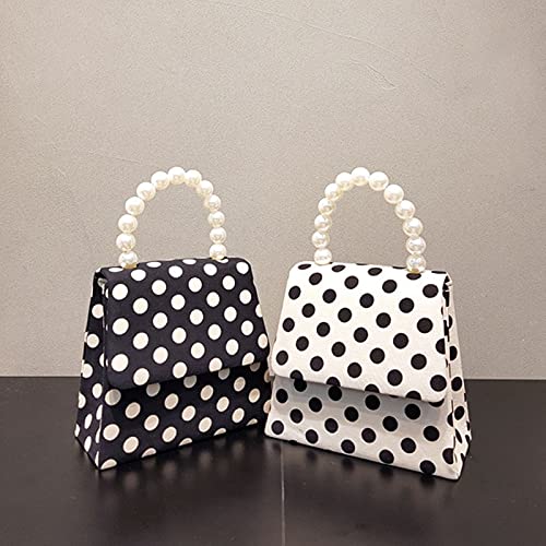 Image of Women Polka Dot Tote Bag Top Handle Bag Shoulder Bag Crossbody Bag