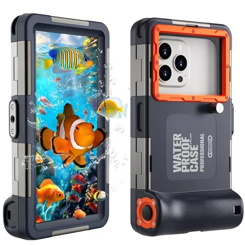 Underwater Phone Case for Snorkeling, [50ft/15M] Professional Waterproof Scuba Diving Phone Case for All iPhone/Galaxy Phone/Google Pixel Phone (NOT for Ultra-Thin/Multi-Folding Screen) [Classic]