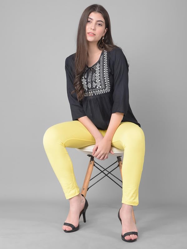 Image of Comfort Lady Women Cotton Blend Regular Fit for Casual,Formal and Daily Use Kurti Pants with Front Pocket