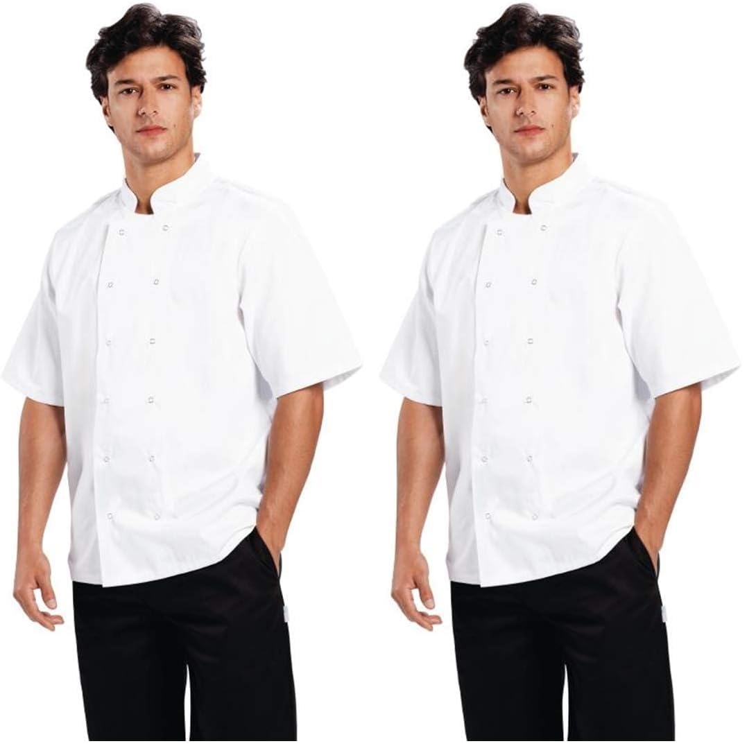 Whites Chaqueta B250-L Boston Manga Corta Formal Unisex Adultos Chefs