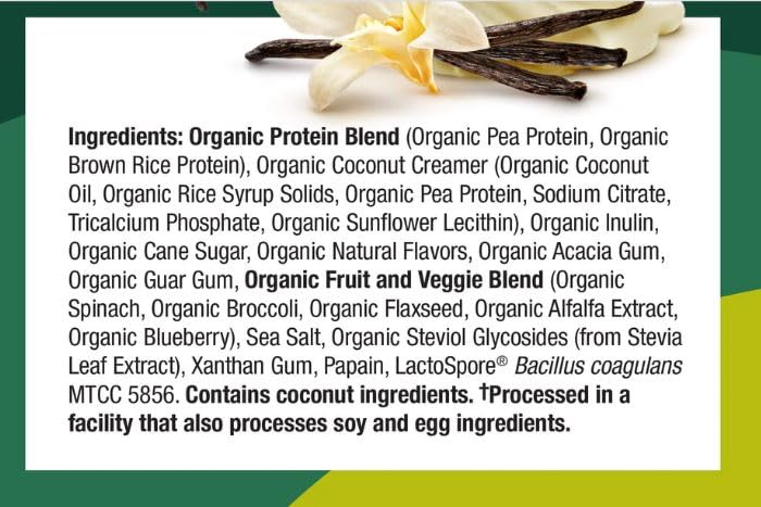 Purely Inspired Plant-Based Protein Powder for Men & Women, Creamy French Vanilla (16 Servings) - Vegan & Organic - 20g of Pea Protein Powder for Smoothies & Shakes - Dairy-Free, & Gluten-Free - image 6