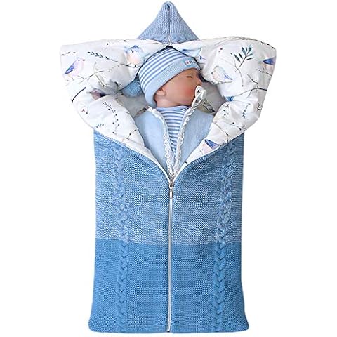 Petyoung Newborn Baby Swaddle Blanket, Multifunction Stroller Wrap Sleeping Mat Thick Warm Sleeping Bag for Baby Boys Girls 0-12 Months Cover