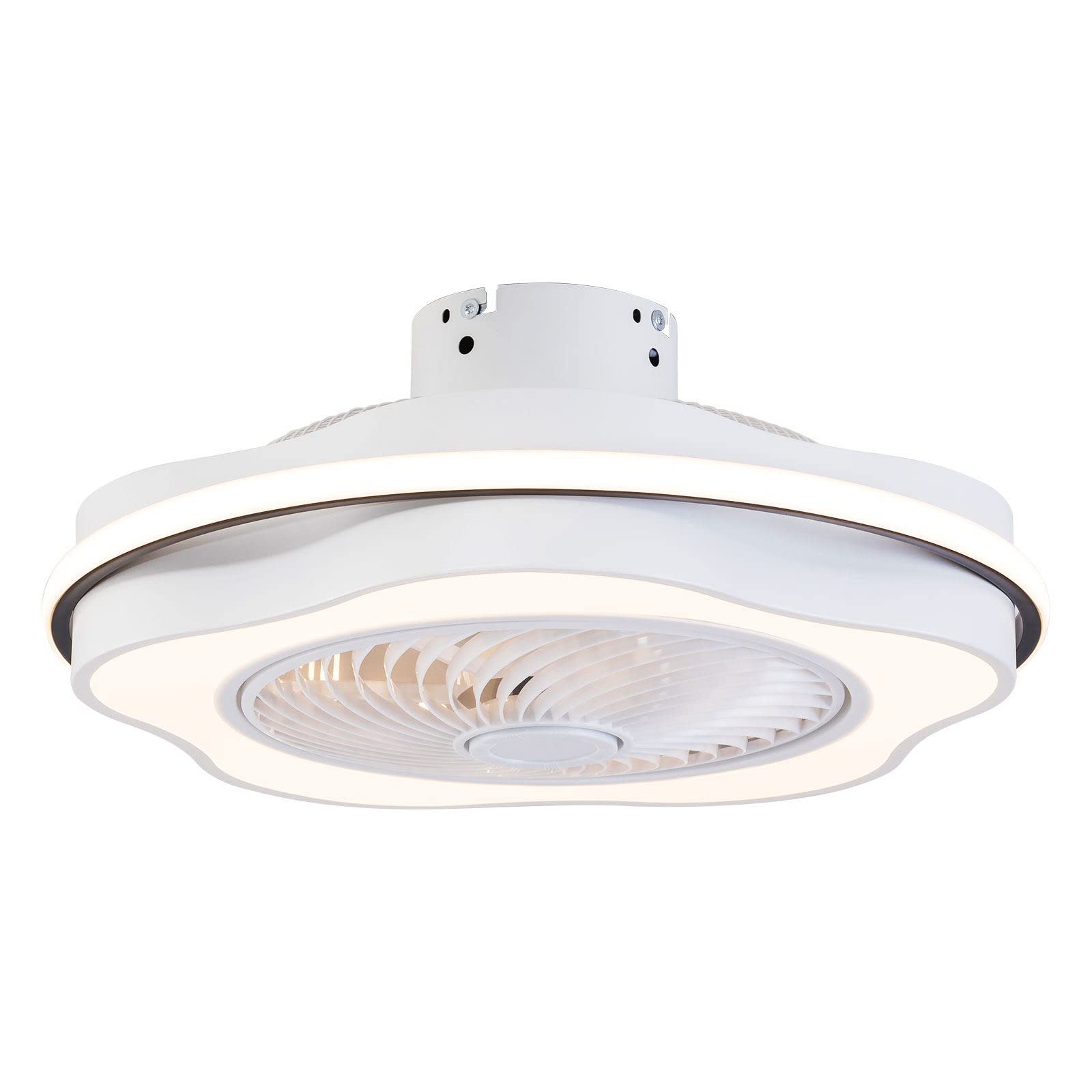 Ventilateur de plafond avec lumières LED modernes de 23 pouces et télécommande