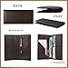 Banuce Slim Long Bifold Wallet for Men Extra Large Capacity Top Grain Leather Wallet with ID Window Credit Cards Slot Brown