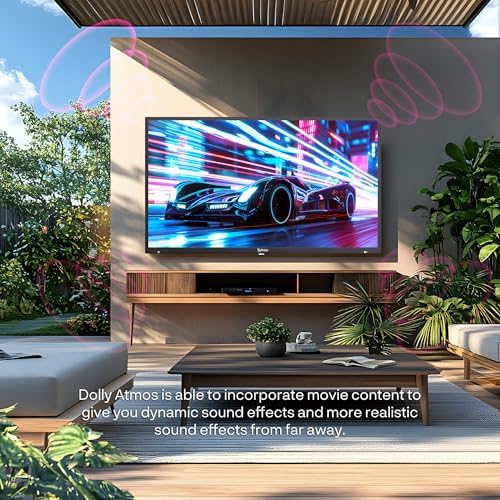 SYLVOX New 75” Outdoor Smart QLED TV, Superior Waterproof Performance, Upgraded Matte Finish for Enhanced Anti-Glare Effect, Full Metal, Dolby Atoms, 1000nits, Partial Sun Deck Pro QLED 2.0+ Series - Size : 75'' - Style : PoolProQLED+ Product Image