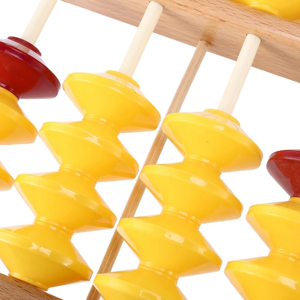 3X 7 Column Non-Slip Hanging Wooden Abacus Chinese Soroban Educational Tool Mathmetic Calculator for Student Teacher