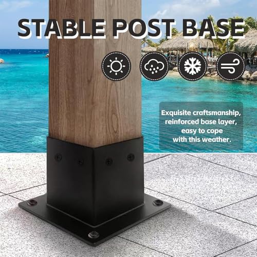 Support de poteau 10x10 cm pour aménager une terrasse ombragée et un salon de jardin